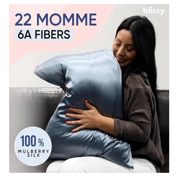 NEW Blissy Silk Pillowcase - 100% Pure Mulberry Silk - Picture 4 of 9